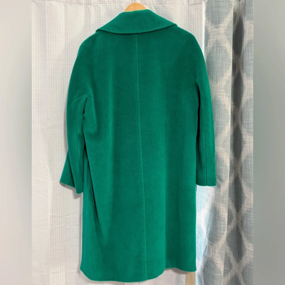 MaxMara Women's Vibrant Green Sydney Alpaca and Wool blend Coat. - Picture 5 of 14
